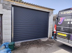 Security shutter in anthracite grey